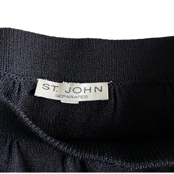 Two-Piece St. John Suit - Pale Pink and Black Jacket PLUS Black Skirt - Size 4 - Picture 11 of 16